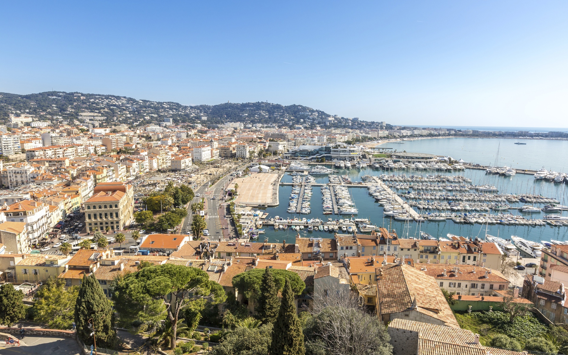 Cannes view from Le Suquet