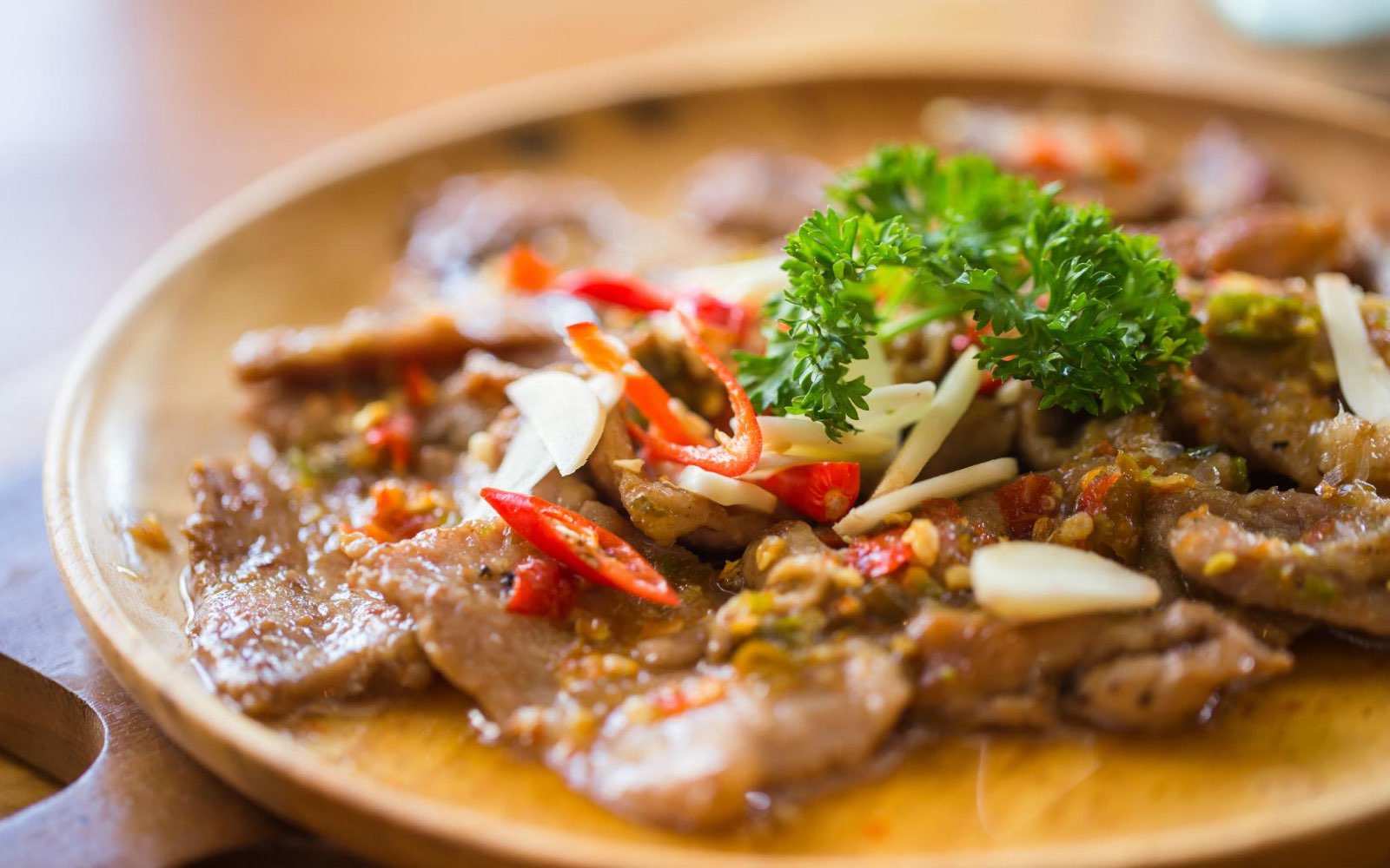 Pork with garlic and pepper