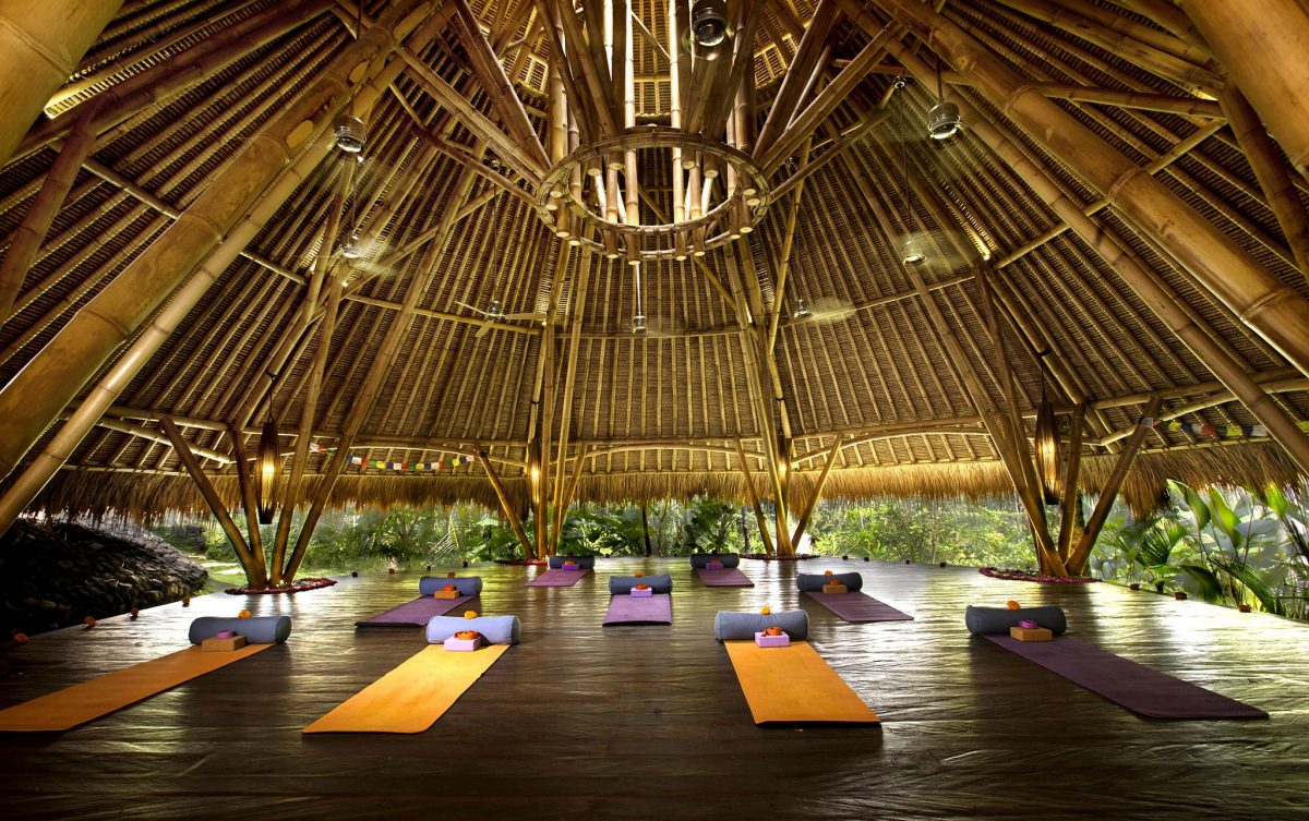 The island is sown with yoga studios