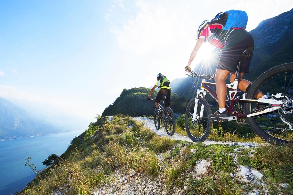 This dizzying road is ready for mountain biking all year round