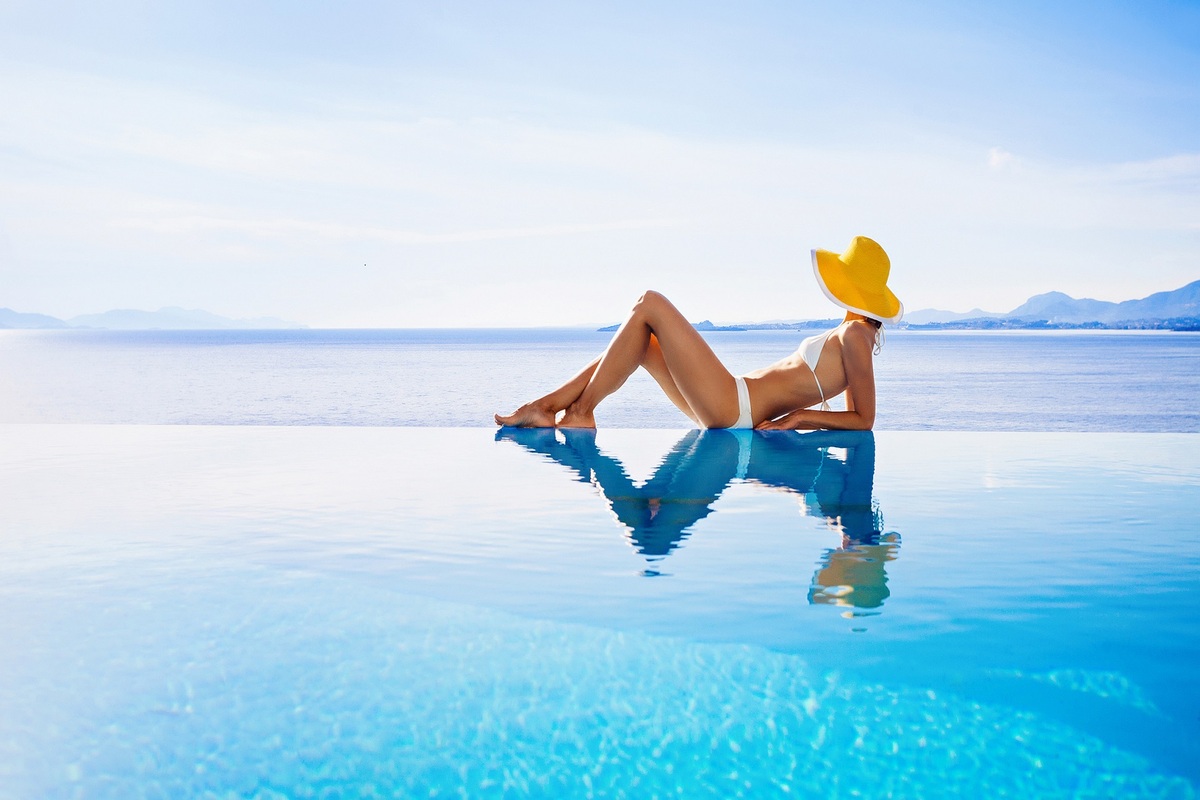 Or enjoying your own pool