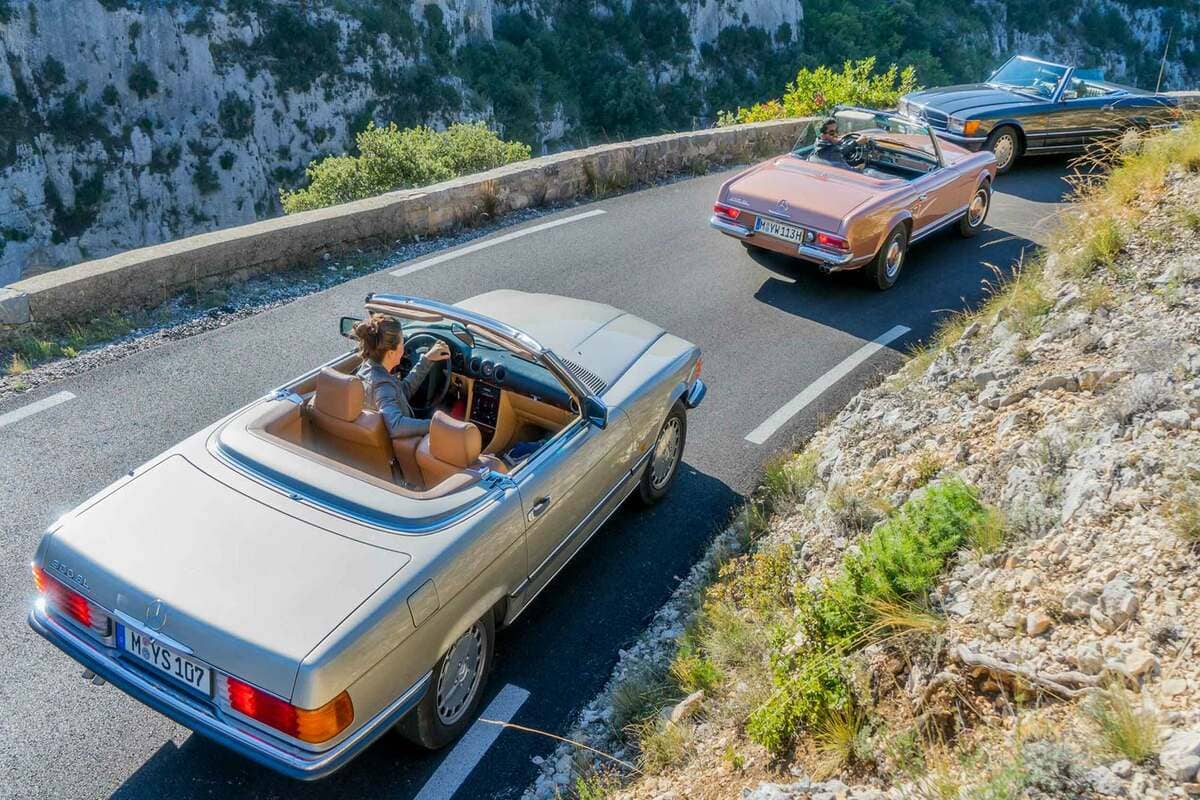 Driving along cornice roads