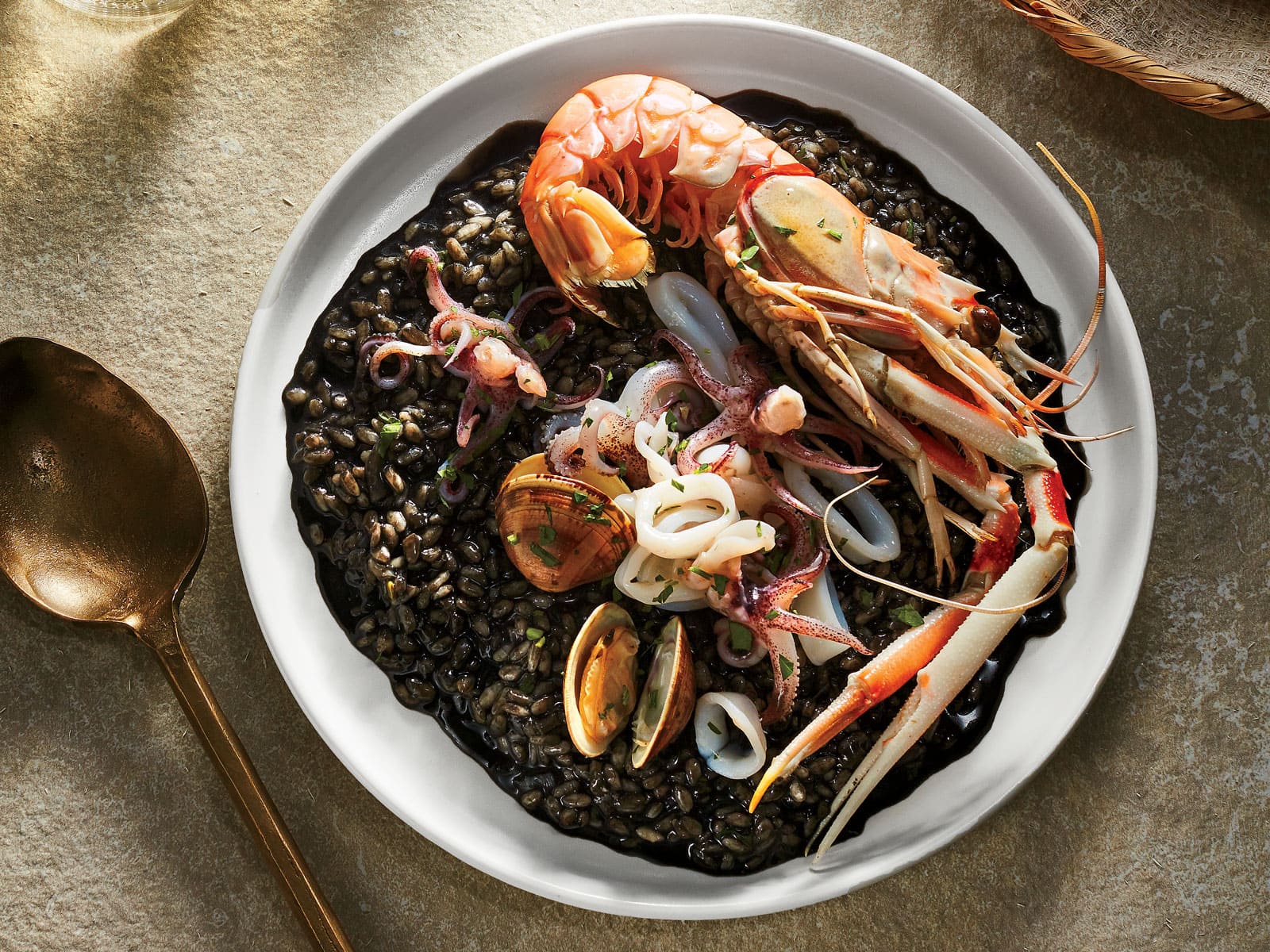 Черное ризотто