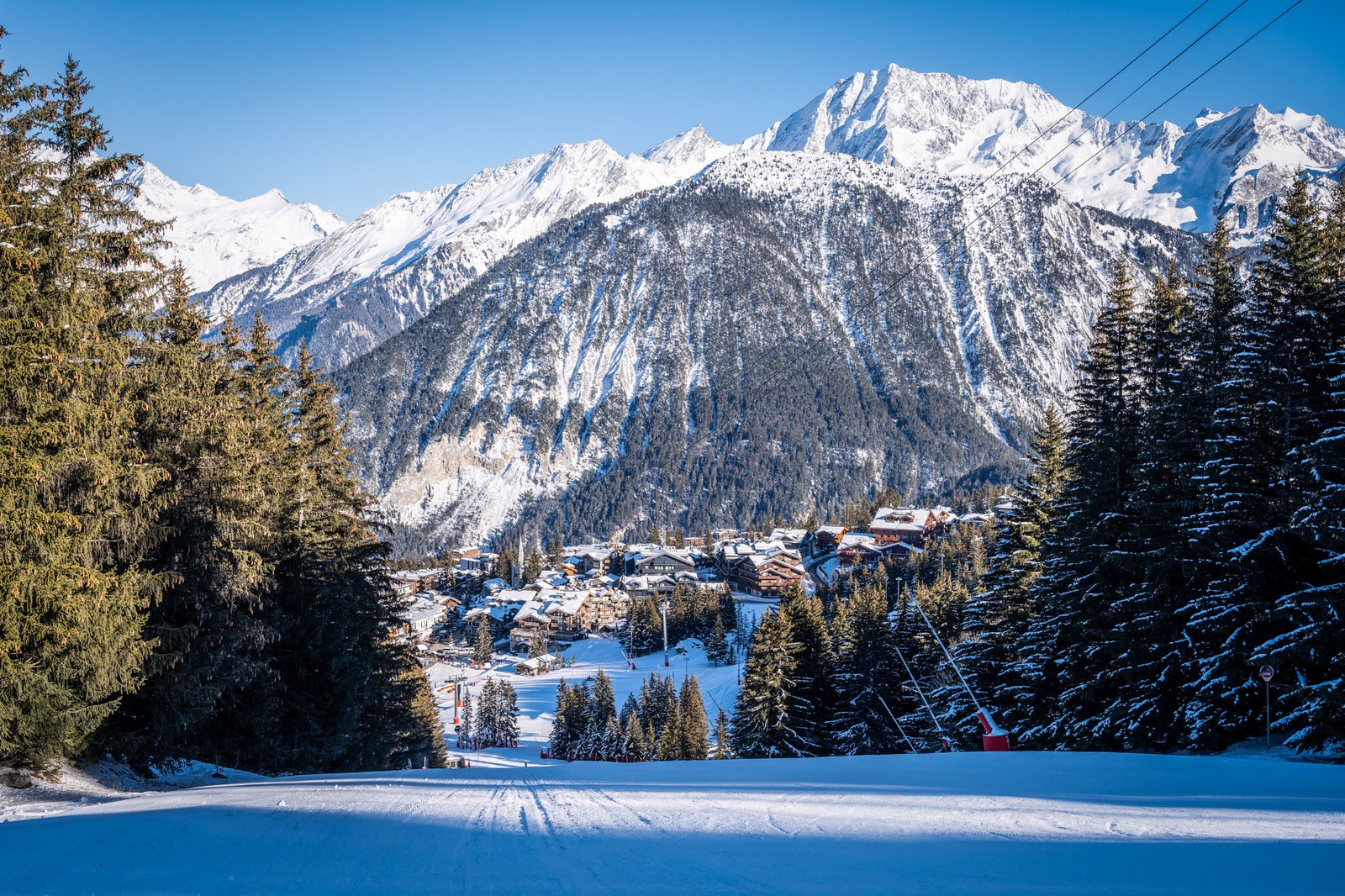 View from slope in Courchevel 1850